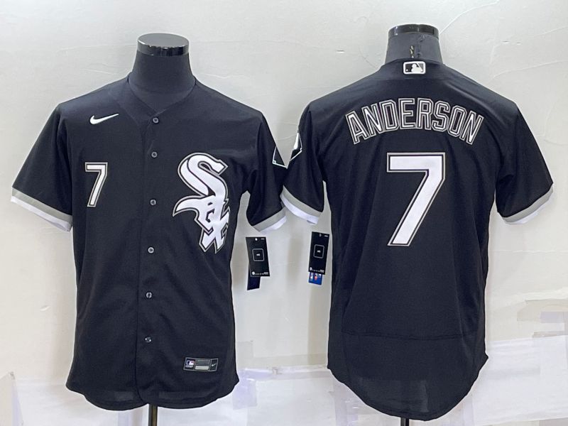 Men Chicago White Sox #7 Anderson Black Elite Nike 2022 MLB Jersey